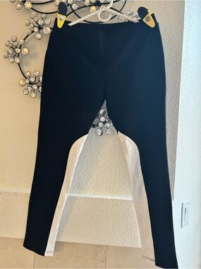 NWT DREW Black w/cream leather jodhpur